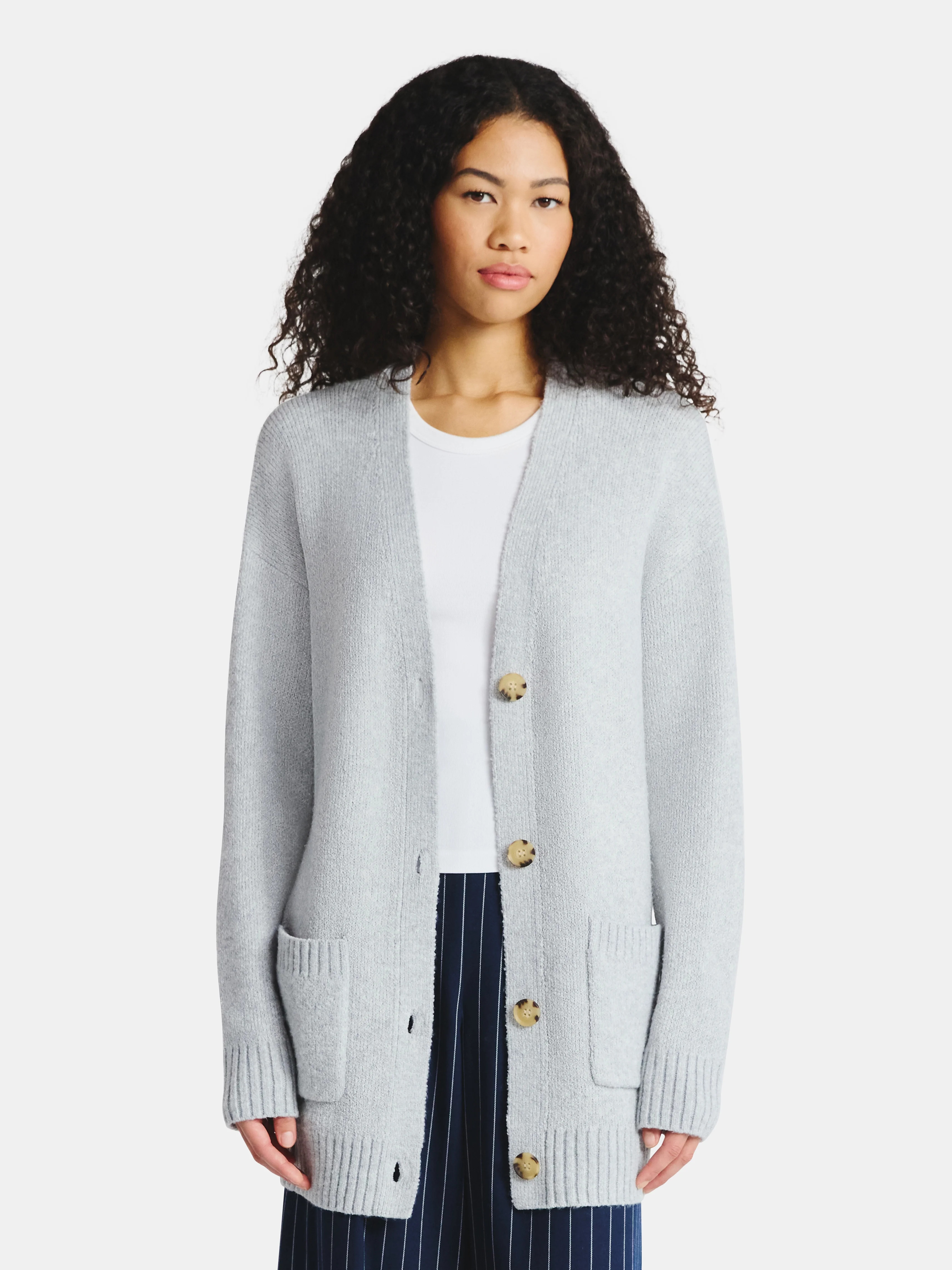 No Boundaries Button-Front Grandpa Cardigan, Women's - Walmart.com | Walmart (US)