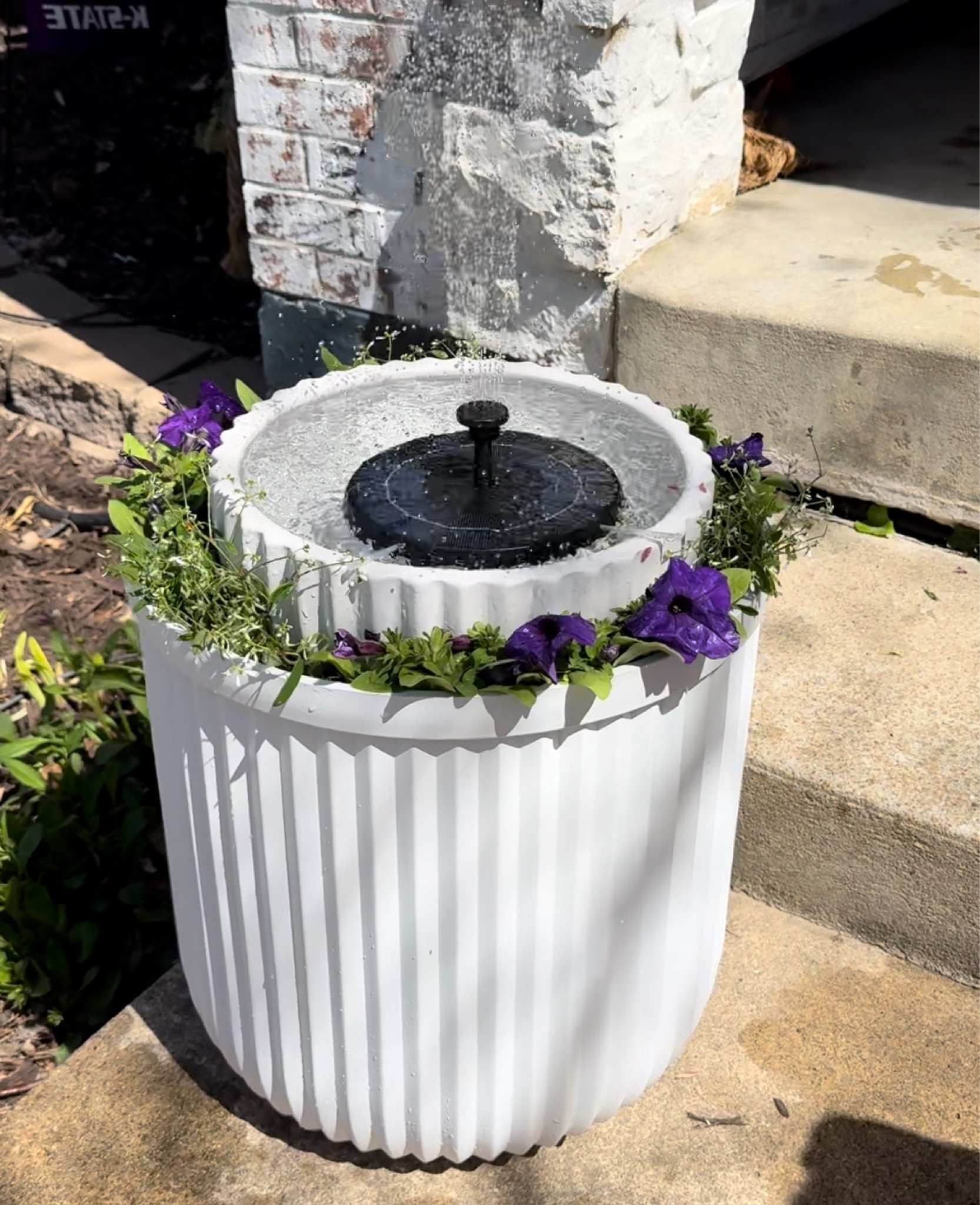 All the supplies you need to make this planter fountain!