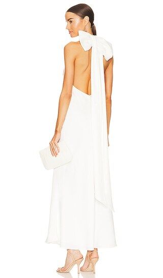 x REVOLVE Evianna Satin Gown in Ivory | Revolve Clothing (Global)