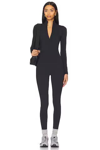 WellBeing + BeingWell WarmWell Olivos Zip Up Jumpsuit in Black from Revolve.com | Revolve Clothing (Global)