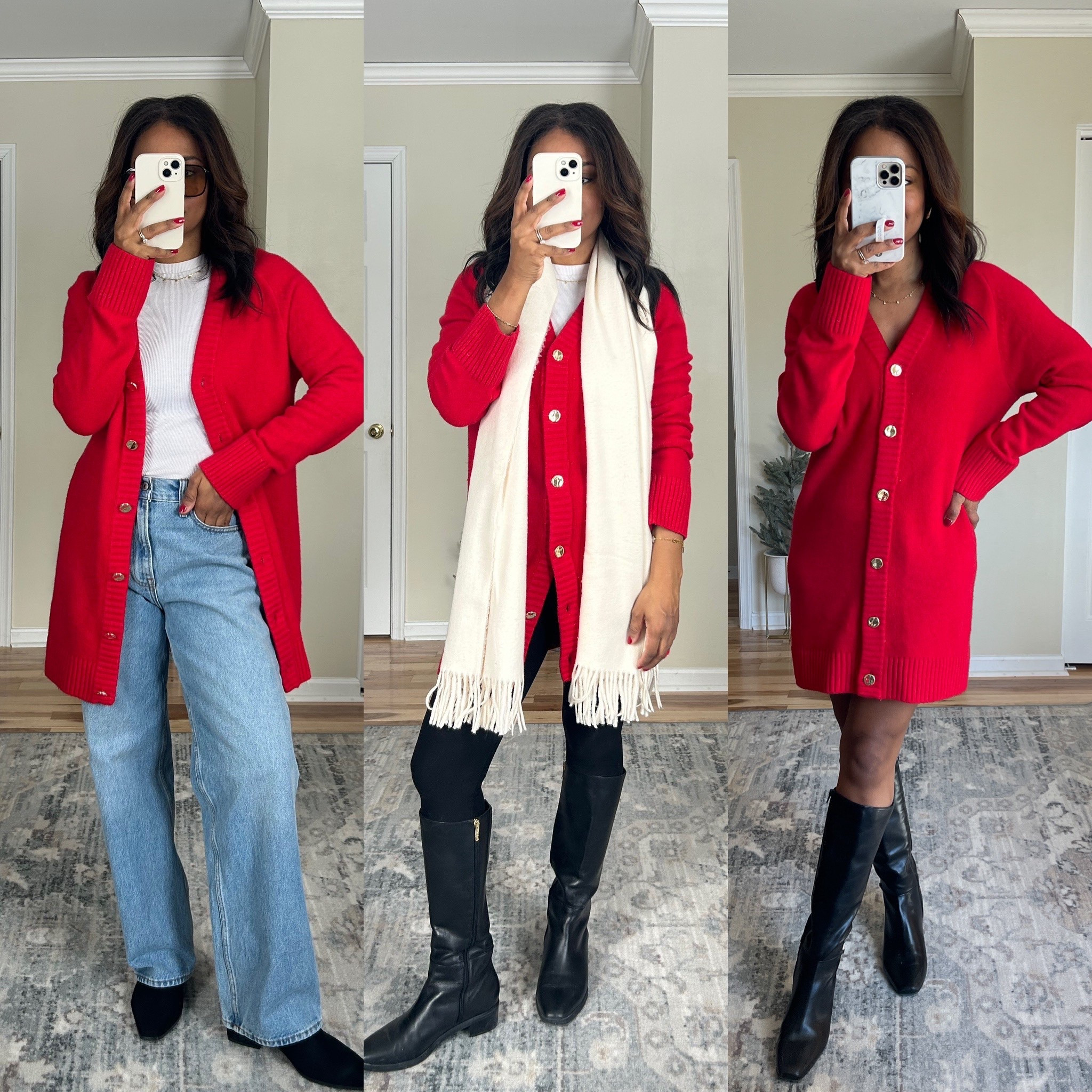 Today’s reel links! Wearing a size small in the sweater dress 

#LTKFindsUnder50 #LTKFindsUnder100 #LTKHoliday