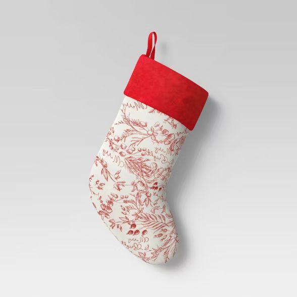 Embroided Stocking Red/White  - Threshold™ | Target