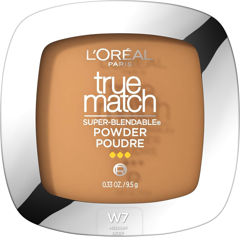 L'Oreal Paris True Match Super Blendable Oil Free Foundation Powder, W7 Medium Deep, 0.33 oz, Pac... | Amazon (US)