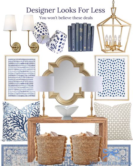 Blue and white seagrass console Rattan woven natural consul table designer looks for loss design on a budget home interiors entryway living room family room decor design lighting pendant lamp chandelier Scotts lighting designer lampshades throw pillow covers art abstract gold quarter fall mirror storage baskets rug http://liketk.it/3jw4q #liketkit @liketoknow.it  #LTKhome #LTKstyletip #LTKsalealert  coastal preppy mirror grandmillenial gold table top lamp 

#LTKHome #LTKSaleAlert #LTKFindsUnder100