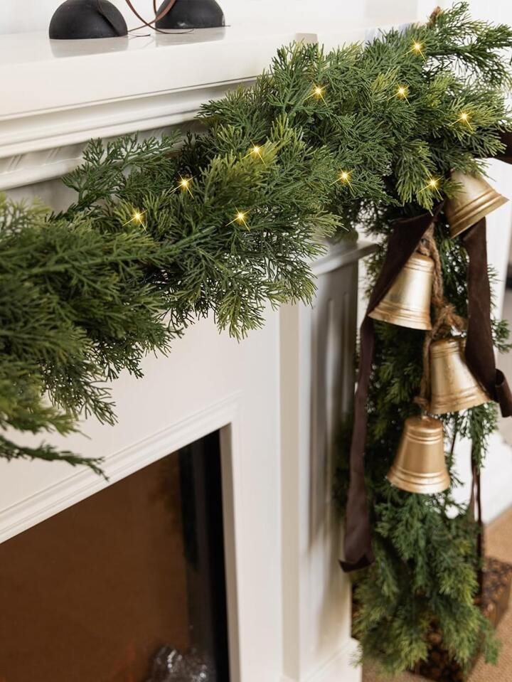 1set Green Pine Needle & Vine Wreath, Artificial Vine, Christmas Tree Decorative Fake Pine Branch... | SHEIN
