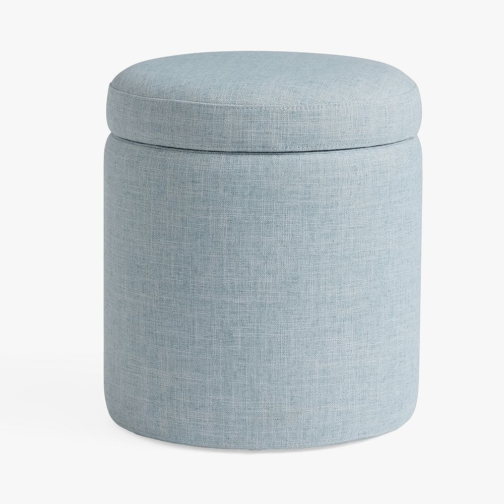 Simple Round Storage Ottoman | Pottery Barn Teen