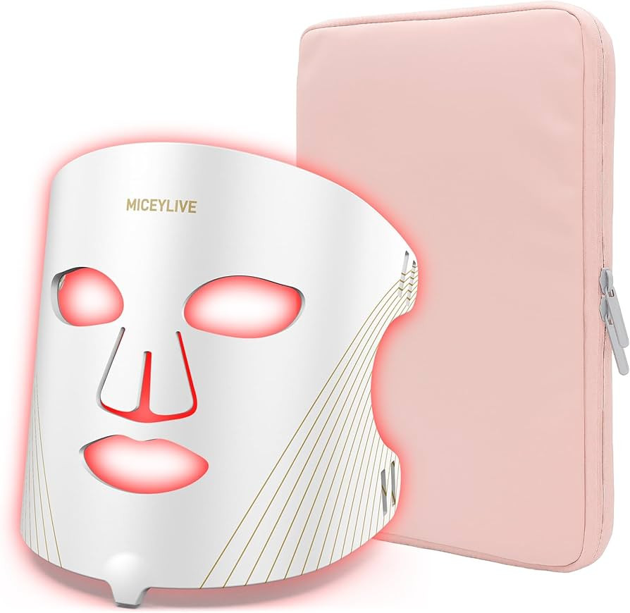 Red Light Therapy Mask for Face – 3 Modes LED Face Mask Light Therapy with Storage Bag, Red Lig... | Amazon (US)