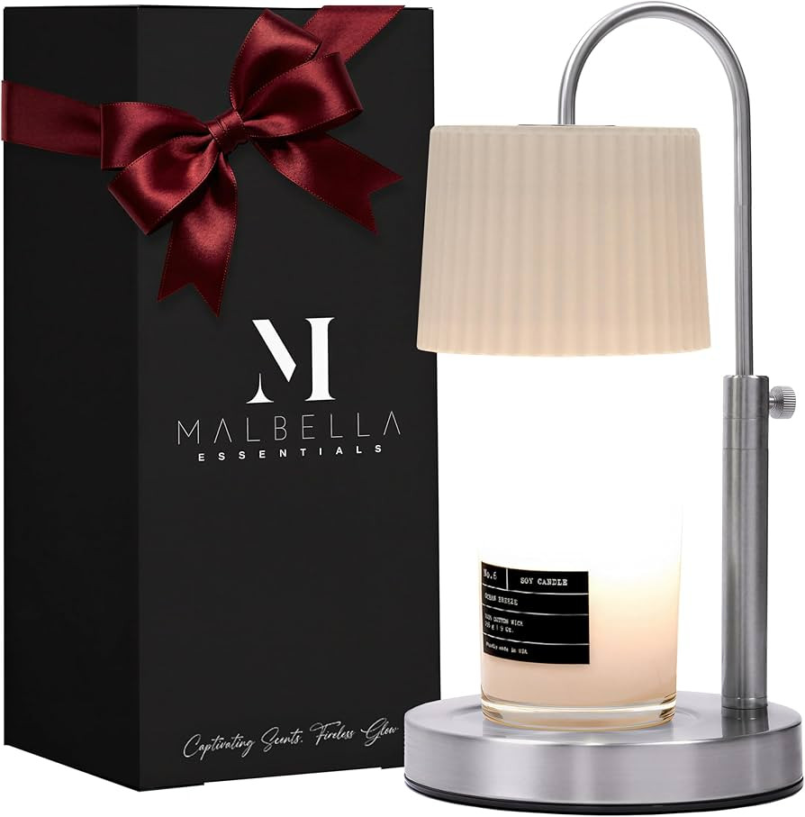 Dimmable Glass Candle Warmer Lamp with Timer - Adjustable Height Candle Lamp Warmer with Timer (8... | Amazon (US)