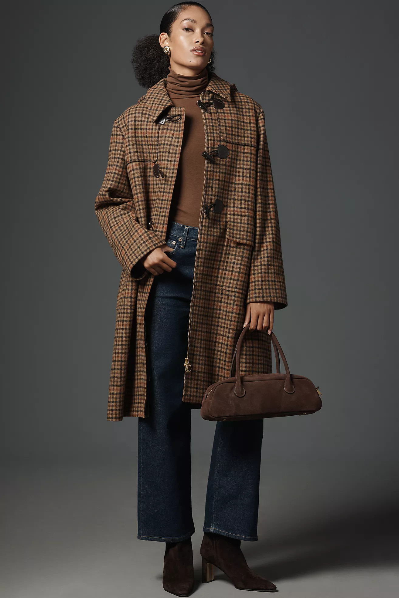 Barbour Melody Check Wool Duffle Coat | Anthropologie (US)