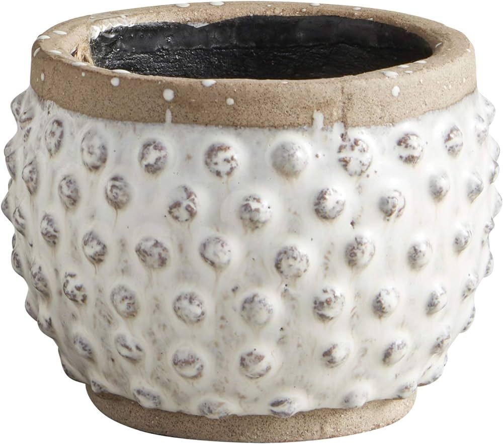 47th & Main Ceramic Dot Planter, Small, Distressed White Dot | Amazon (US)