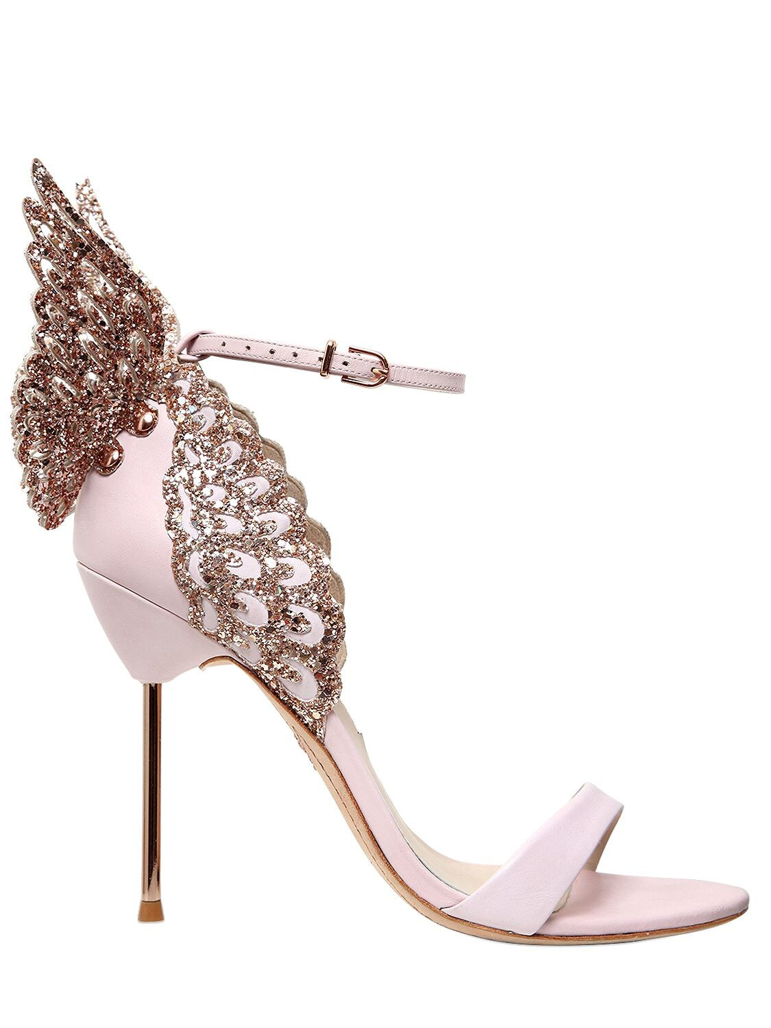 100MM EVANGELINE WING LEATHER SANDALS | Luisaviaroma