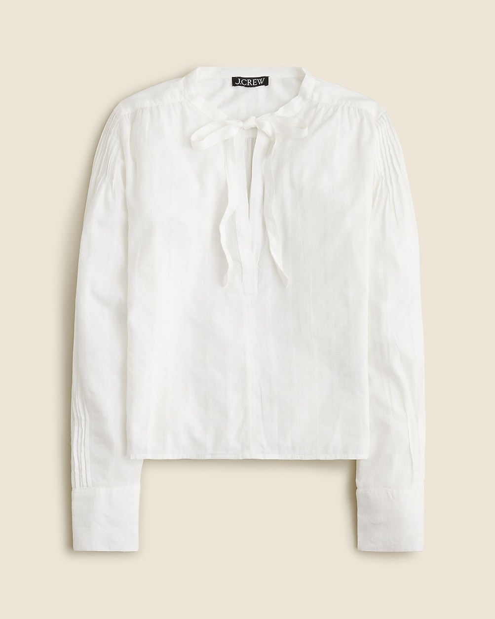 V-neck tie top in cotton-blend dobby | J. Crew US