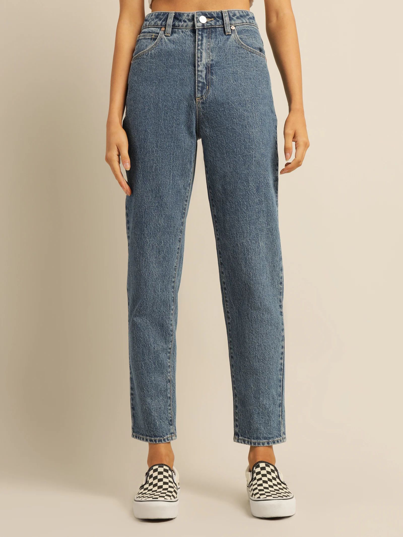 Abrand - '94 High Rise Slim Leg Mom Jeans in Georgia Blue Denim | Glue Store (Australia & NZ)