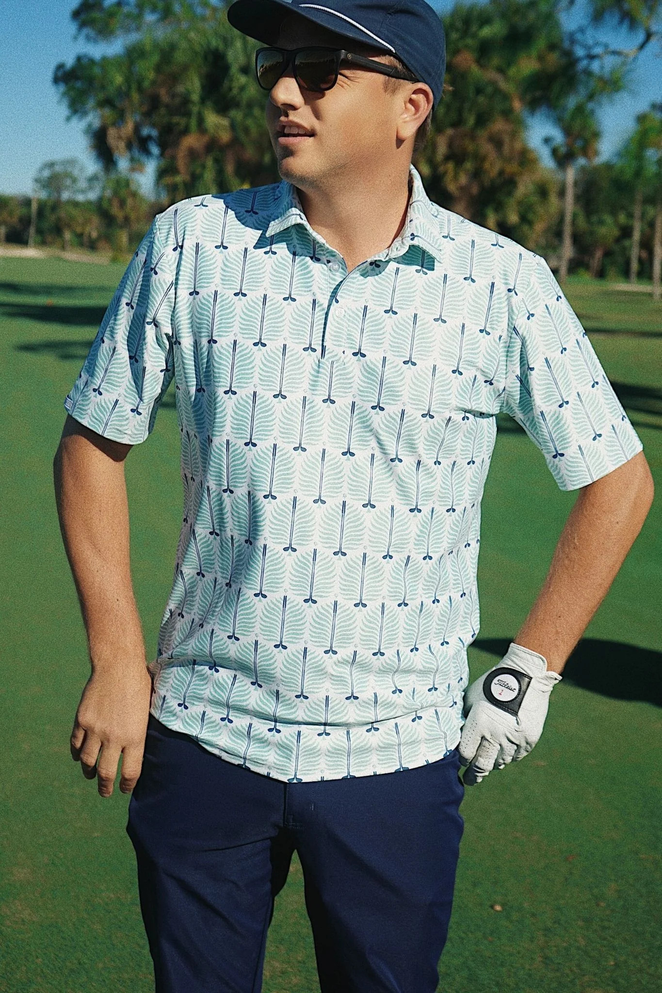 The Smitty Polo - Club Palm Green | Smith and Quinn