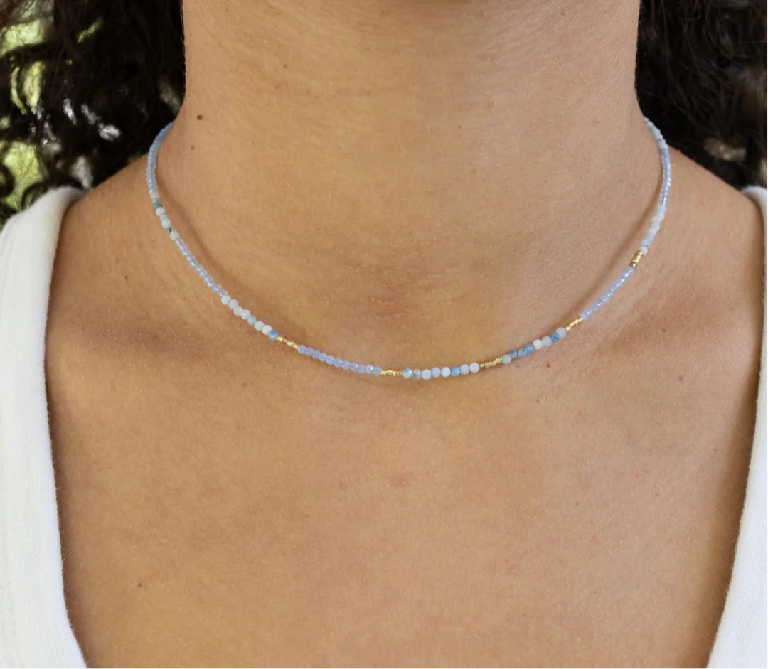 Sea Salt Air Tiny Beaded Necklace | Erin McDermott Jewelry