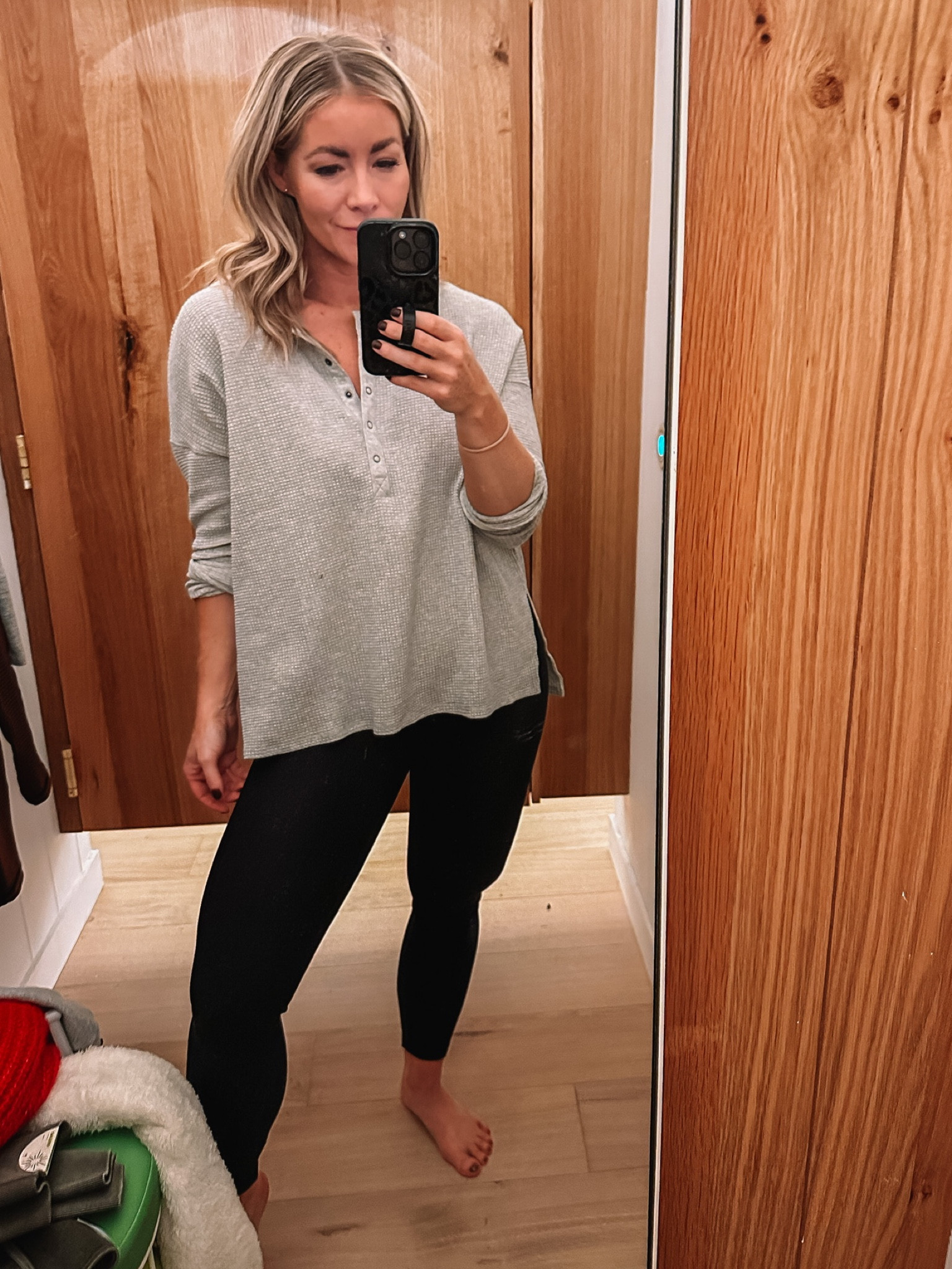 Aerie, aerie offline, aerie lounge, aerie comfy, comfy clothes, winter lounge, christmas gift, holiday gift, christmas, holiday, waffle Henley, Henley long sleeve, cozy Henley, gray Henley