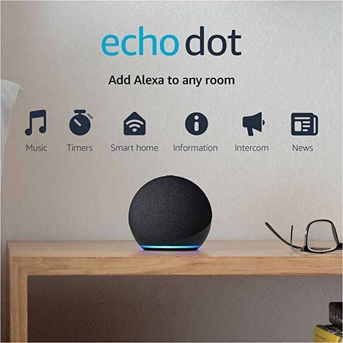 Echo Dot (4th Gen, 2020 release) | Smart speaker with Alexa | Charcoal | Amazon (US)