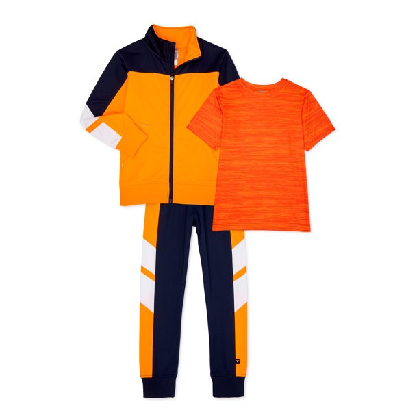 Cheetah Boys Tricot Jacket, Joggers and Performance T-Shirt, 3-Piece Athletic Set, Sizes 2T-18 & ... | Walmart (US)