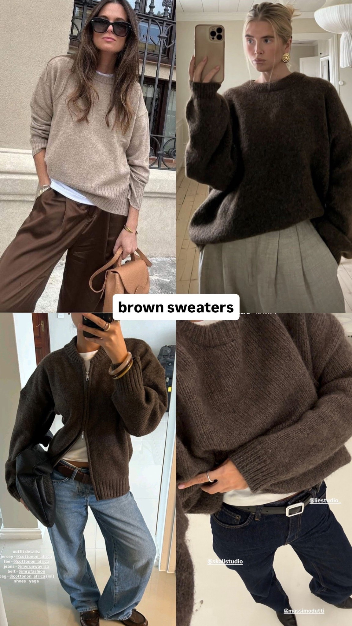 The best brown sweaters! 