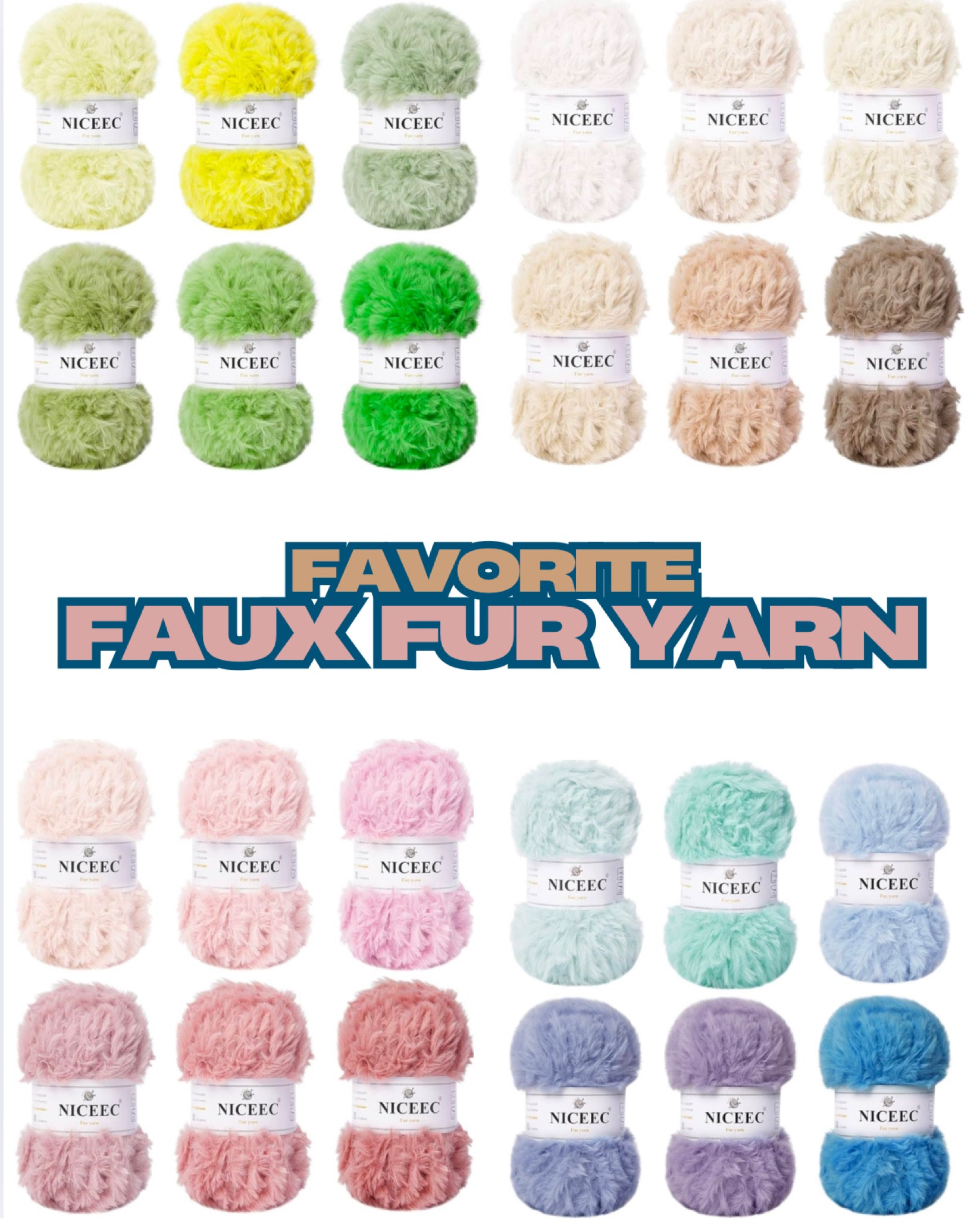 Favorite fur yarn! Single strand perfect colors

#LTKHome #LTKMostLoved #LTKFindsUnder50