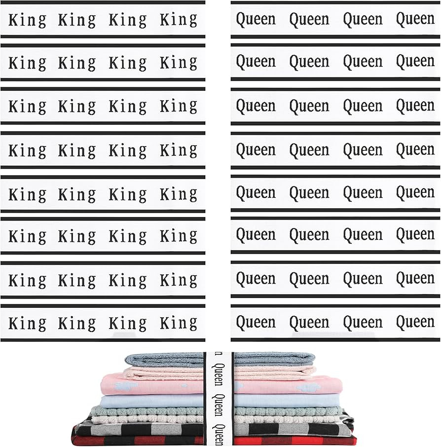 16Pcs Bed Sheet Organizer Bands Sheets Labels for Elastic Bedding Linen Closet Storage Foldable S... | Amazon (US)