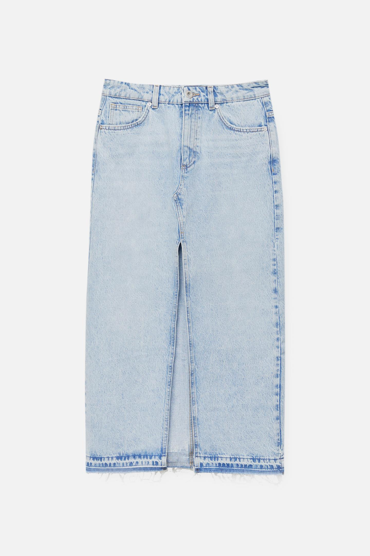 Long denim skirt | PULL and BEAR UK
