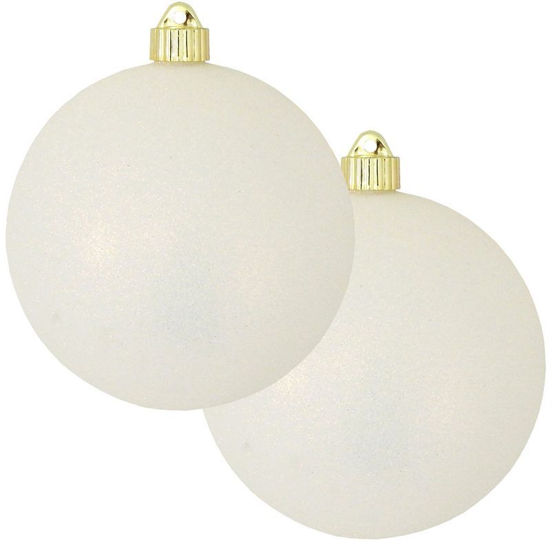 Christmas by Krebs 2ct Snowball White Shatterproof Christmas Ball Ornament  6" (150mm) | Target