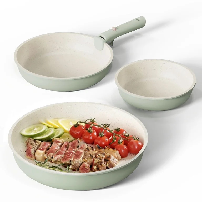 Carote 4 Pcs Nonstick Cookware Sets, Pots and Pans Set with Detachable Handles, Oven Safe, Induct... | Walmart (US)