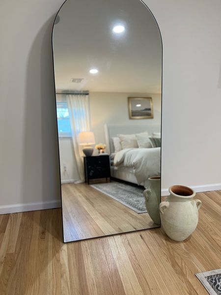 Big floor arched mirror
Master bedroom decor 
Amazon home

#LTKhome