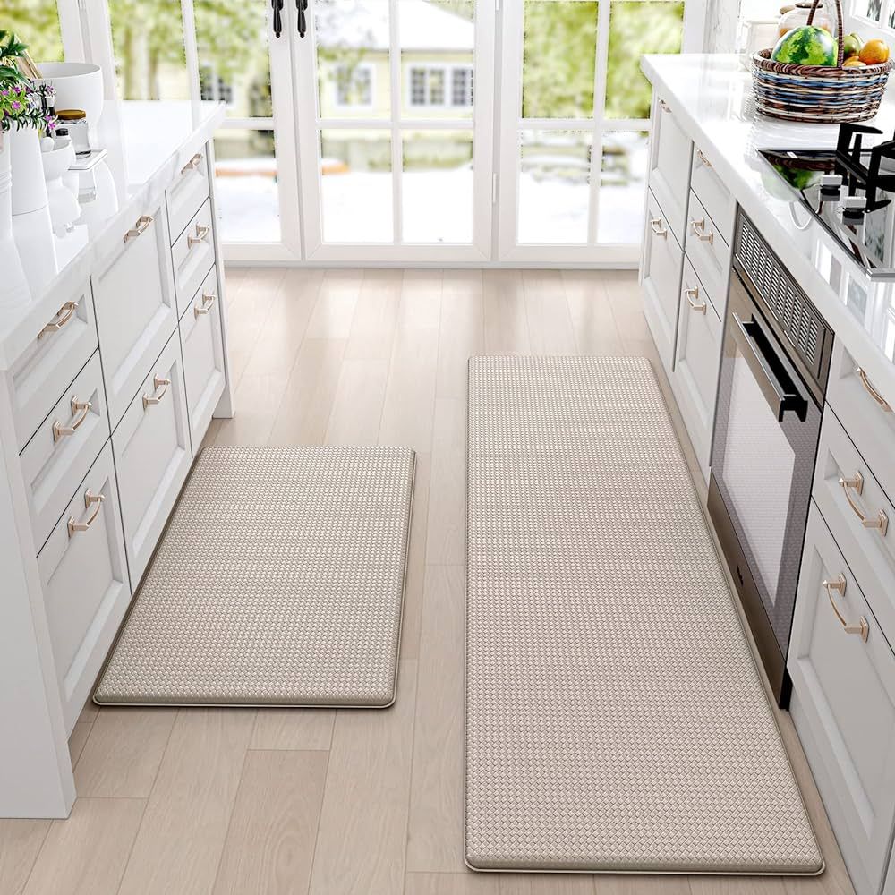 DEXI Kitchen Rugs and Mats Cushioned Anti Fatigue Comfort Mat Non Slip Standing Rug 2 Pieces Set ... | Amazon (US)