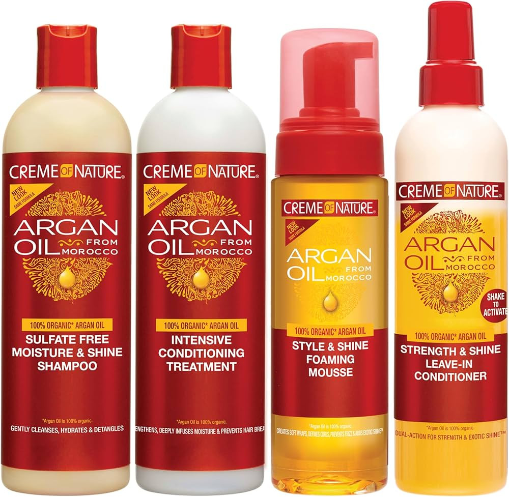 Creme of Nature Curly Hair Care Kit with Argan Oil of Morocco, Keke Palmer's Favorites, Sulfate-F... | Amazon (US)