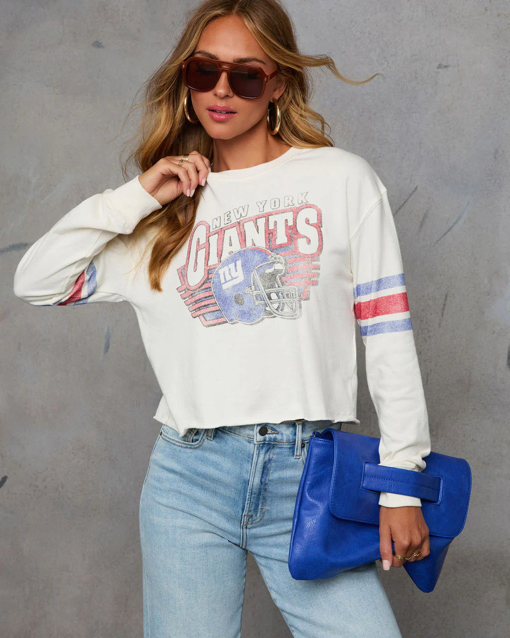 New York Giants Long Sleeve Graphic Sweatshirt | VICI