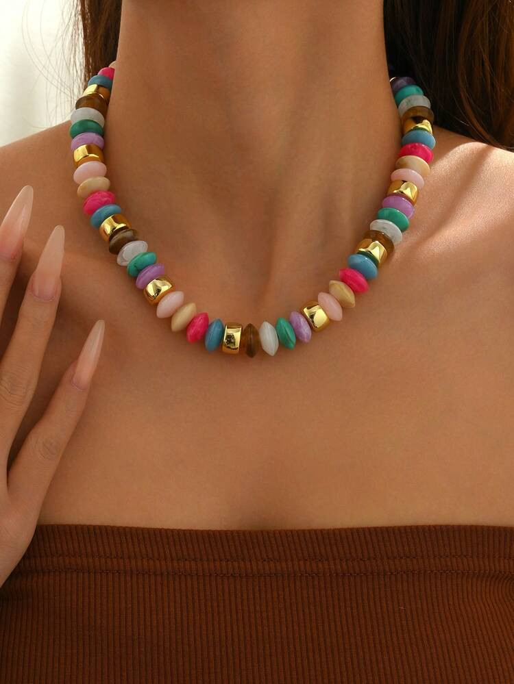 Beaded necklace  | SHEIN