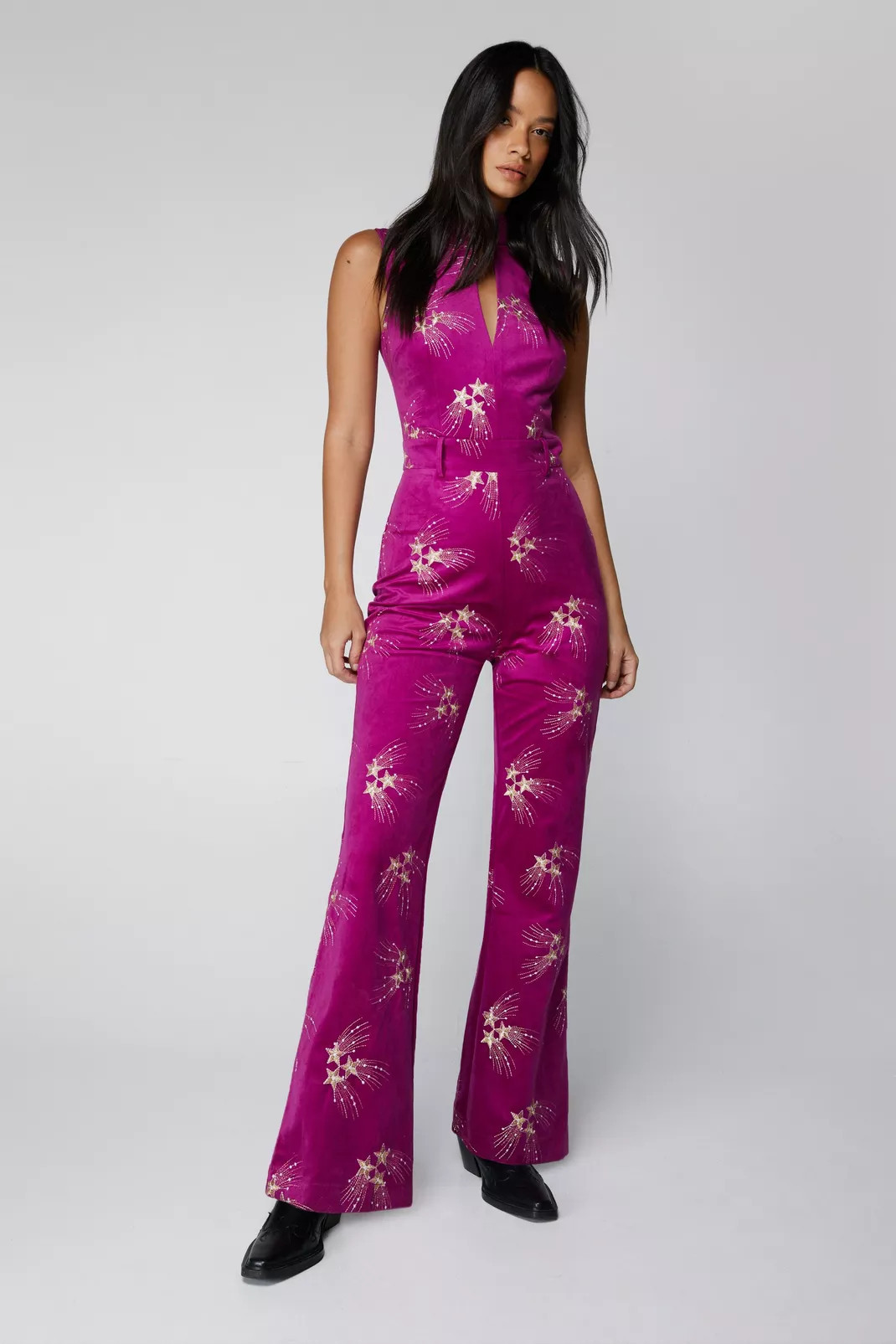 Premium Embroidered Velvet Jumpsuit | Nasty Gal US
