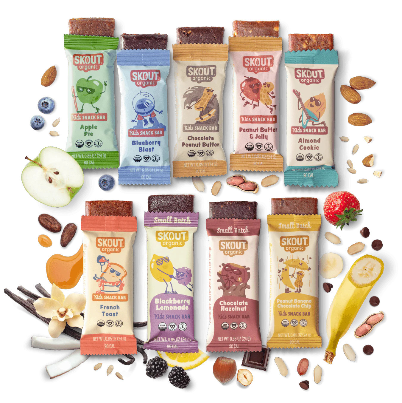Skout Organic Small Batch Kids Bar Variety Pack - 36 Pack | Skout Organic