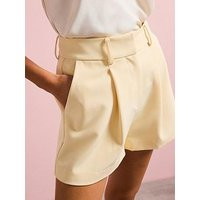 Style Cheat Tailored Shorts - Yellow | Very (UK)