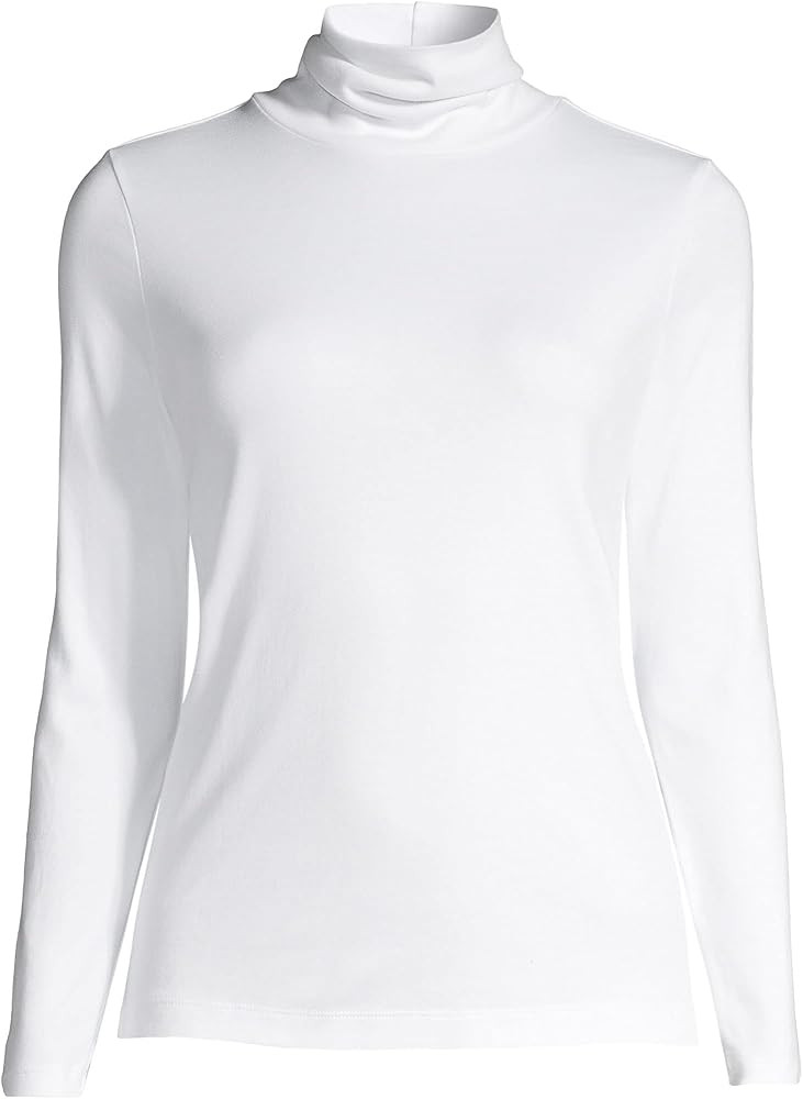 Lands' End Women's Tall Supima Cotton Turtleneck Tunic | Amazon (US)