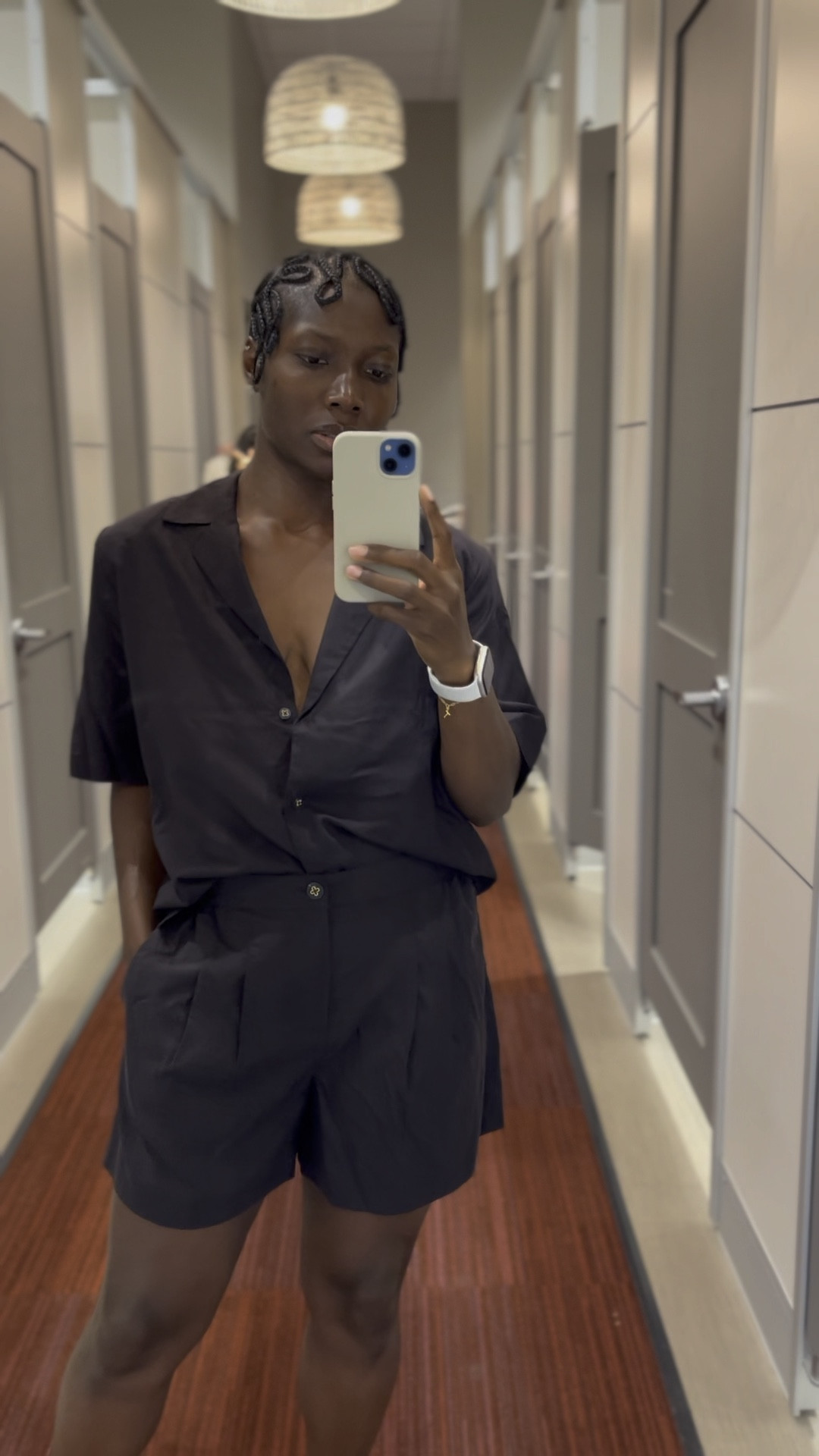 The perfect throw it on and go set! Comfy and the chocolate brown is so understated yet undeniably classic with the unexpected buttons. Wearing a medium top and small bottom. 

#LTKStyleTip #LTKTravel #LTKFindsUnder50