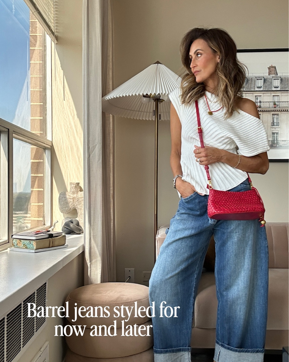 Jeans fit oversized, I stayed with 25 for that baggy cool look. Tops xs, such a pretty way to wear a sweater, layer for fall!

#LTKSeasonal #LTKOver40 #LTKgrwm