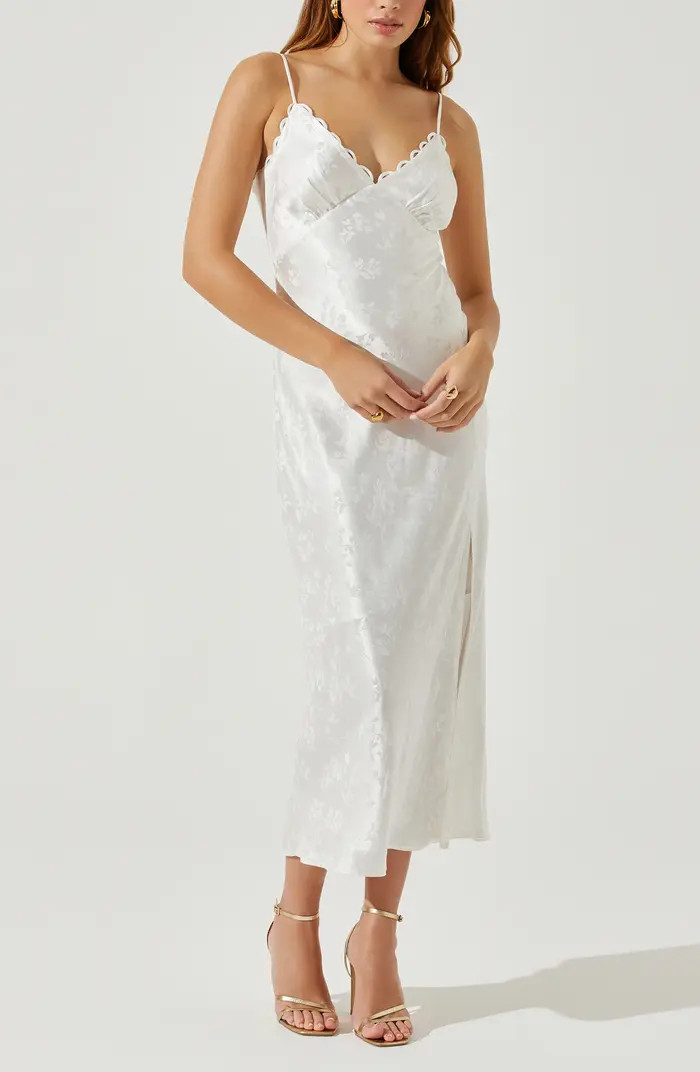 ASTR the Label Florentina Floral Satin Midi Slipdress | Nordstromrack | Nordstrom Rack