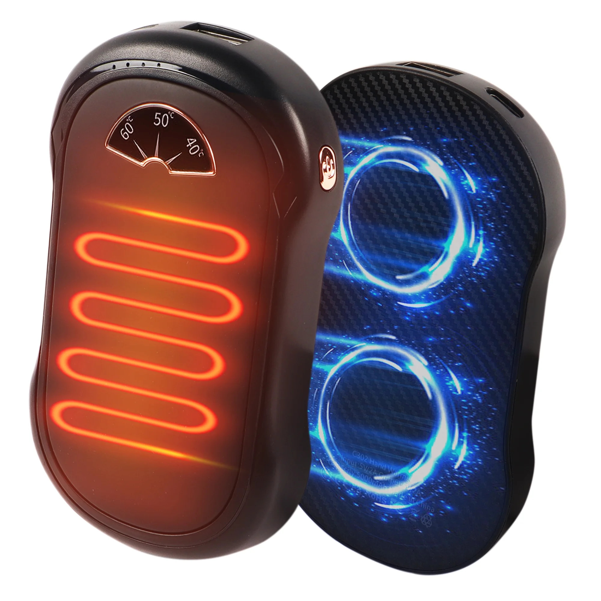 Hand Warmers Rechargeable 2 Pack, BUSATIA 10000 mAh Hot Hand Warmers , Electric USB Rechargeable ... | Walmart (US)