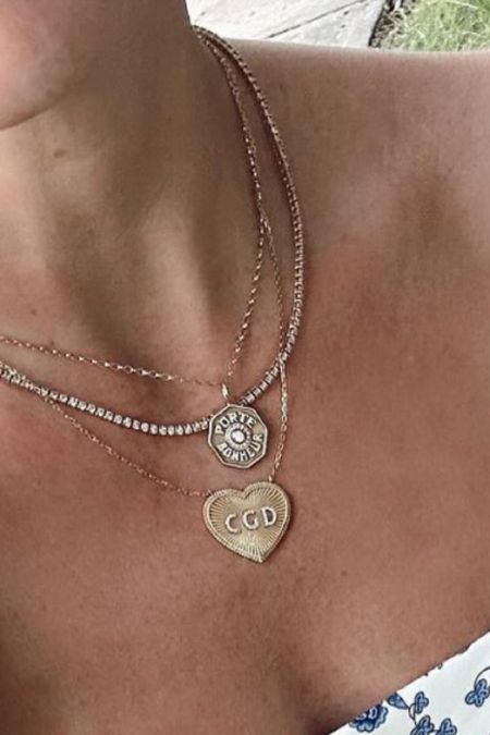 Heart - custom savolina jewelry 
Smith Mara tennis necklace 
Marlo Laz 