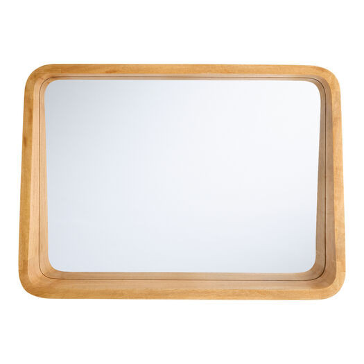 Natural Wood Wall Mirror with Shelf by World Market | World Market
