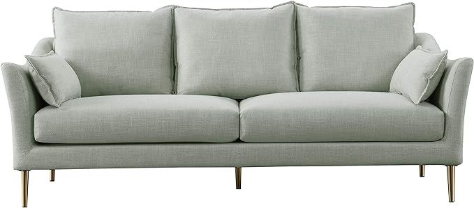 Acanva Luxury Mid-Century Modern Living Room Sofa, 86"W Couch, Light Grey | Amazon (US)