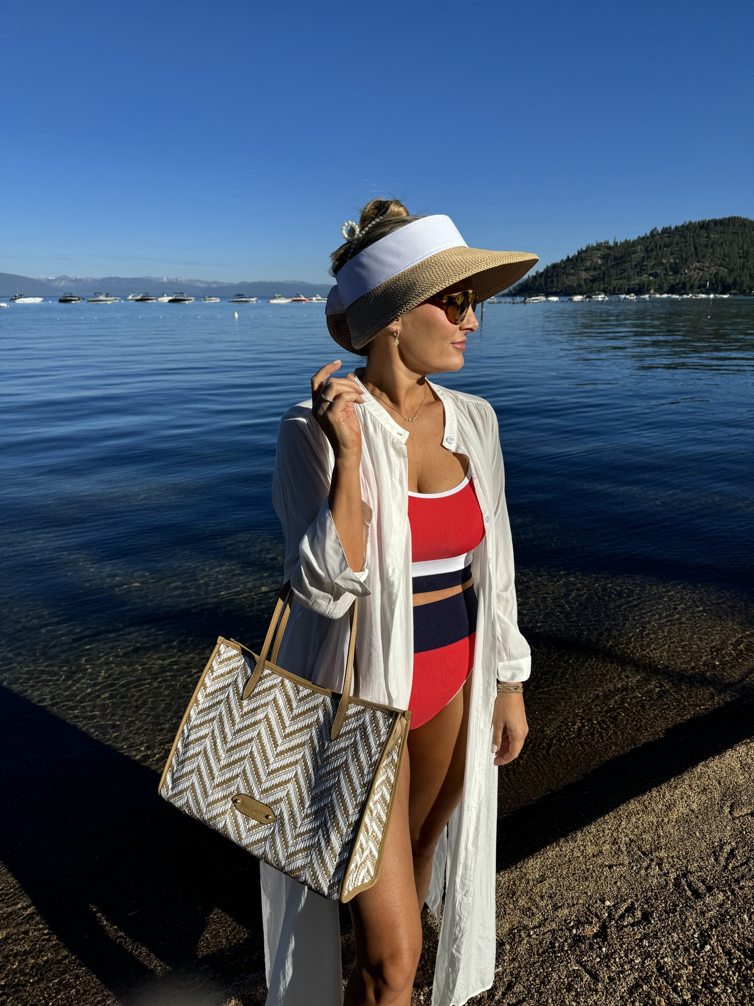 Patriotic bathing who I love wearing a size medium I love this roll up visor too to take on trips. It’s so convenient and then this Amazon cover-up is a go to for me. I constantly wear it. It’s so easy and lightweight.

#LTKOver40 #LTKTravel #LTKmomlife