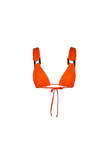 Celine Triangle Top (Textured Tangerine) | SAME