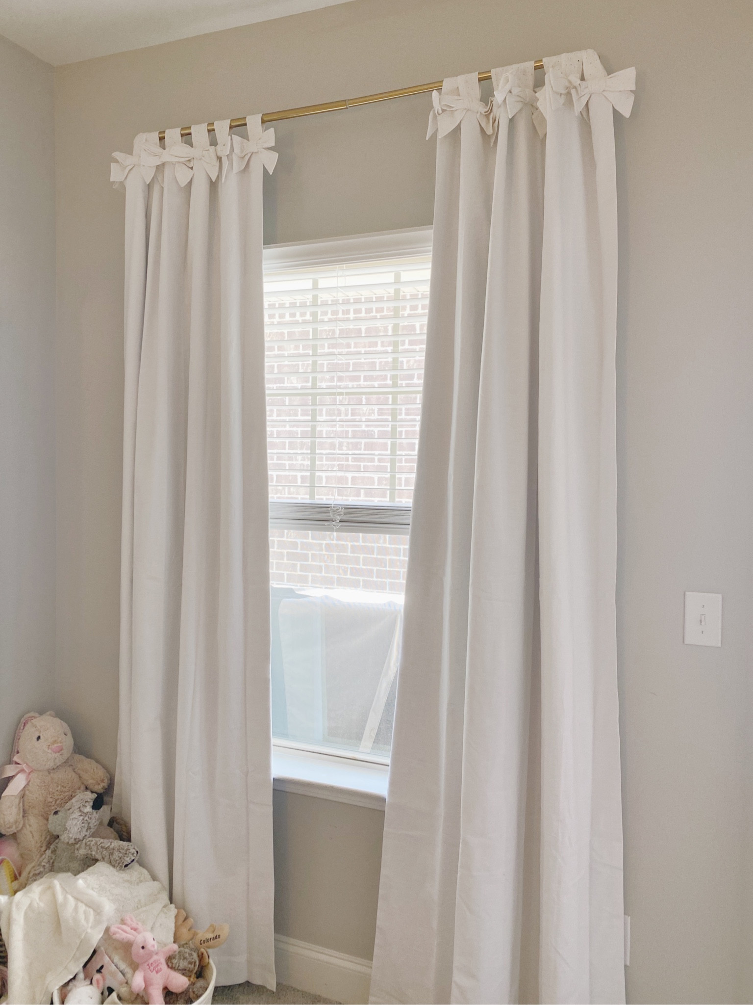 perfect nursery blackout curtains!  not too bulky but they keep out a ton of light.  the bows really sold me 😭 

#LTKhome #LTKbaby #LTKkids