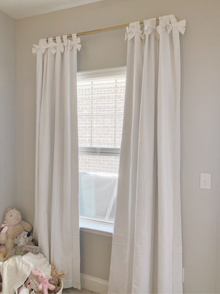 perfect nursery blackout curtains!  not too bulky but they keep out a ton of light.  the bows really sold me 😭 

#LTKhome #LTKbaby #LTKkids