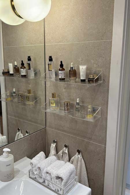 Bathroom beauty organization ✨ rental friendly self adhesive shelves! 

#LTKbeauty #LTKhome #LTKfindsunder50