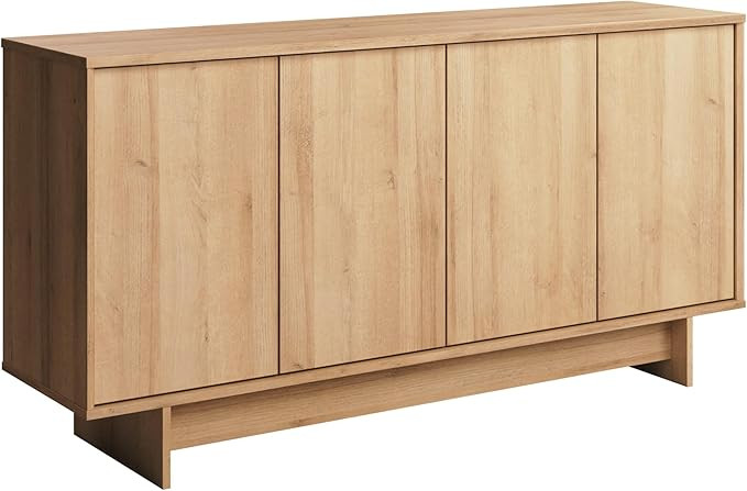 Prepac Natural Oak Finnley Sideboard Cabinet Buffet Cabinet with Storage Accent Cabinet for Livin... | Amazon (US)